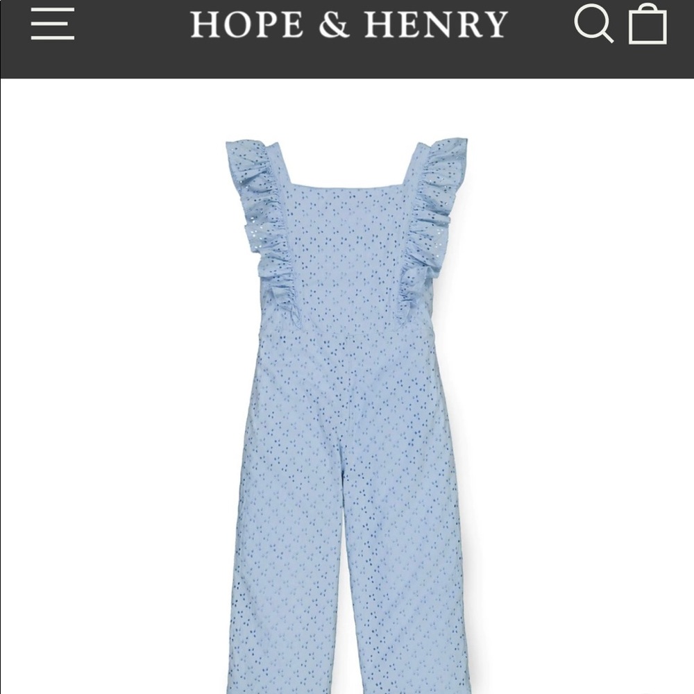 Hope and Henry Toddler Girls Flutter Jumpsuit